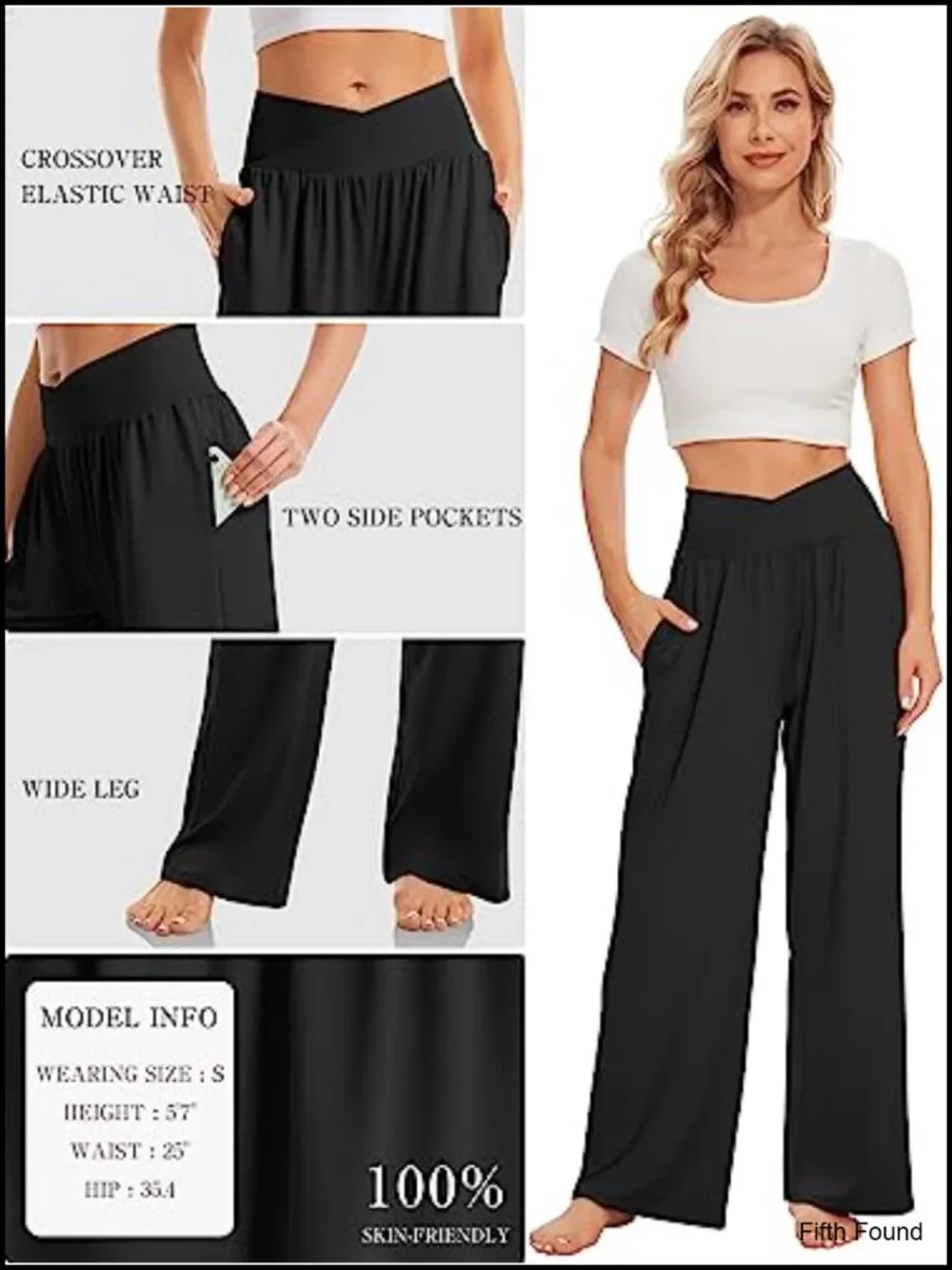 High Waisted Wide Leg Lounge Pajama Pants with Pockets